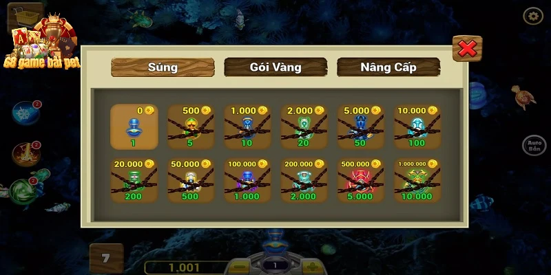 6 loại súng cơ bản trong bắn cá zui người chơi cần nên biết